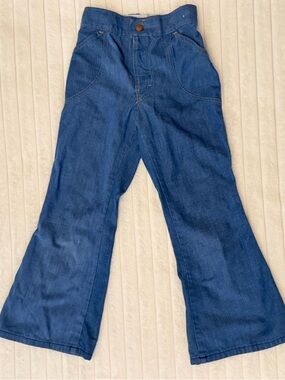 Kids Blue Denim Wide-Leg Jeans